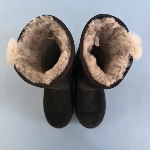 Koolaburra by UGG Victoria Tall Black Suede Bow Winter Boots Size 6