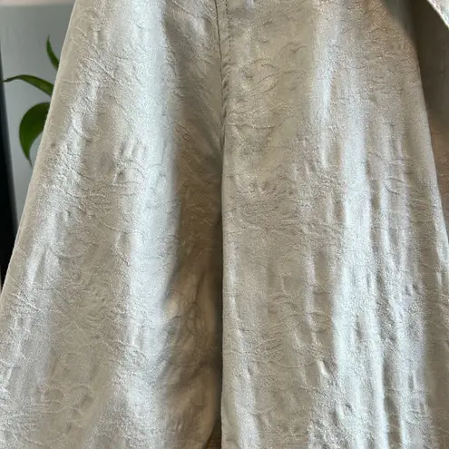 Chico's Chico’s Stretch Cotton Shimmer Poplin Utility Style Pocket Blazer Jacket, M / 8