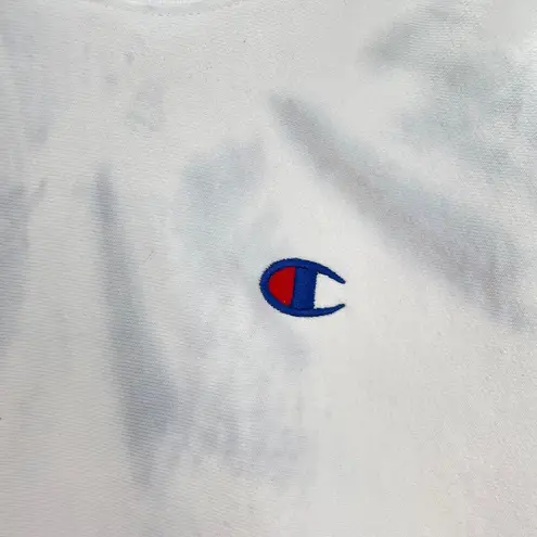 Champion Women's White Y2K Vintage Cropped Reverse Weave Hoodie Size M Gray Size M