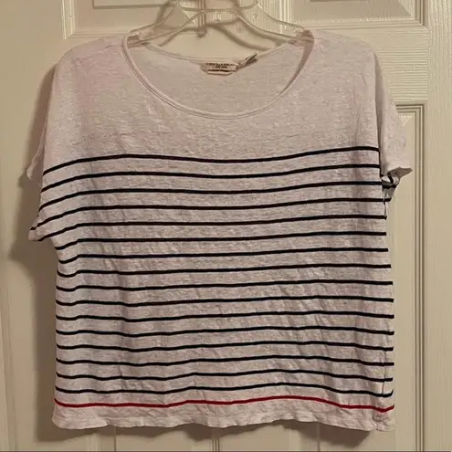 Christian Siriano Linen striped top Size XL