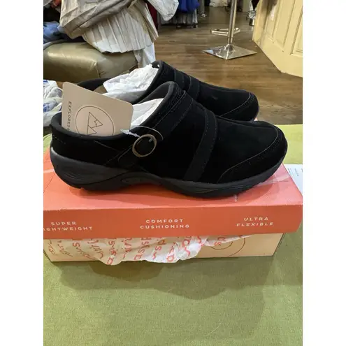 Easy Spirit Shoes Women Equinox Mule Clogs Slip On Comfort Black Suede