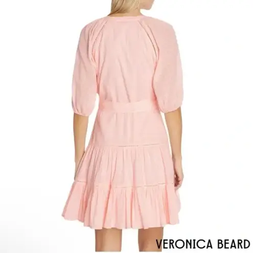Veronica Beard New! Dewey Tiered Cotton Button-Up Tie Waist Dress Sz 2 $398