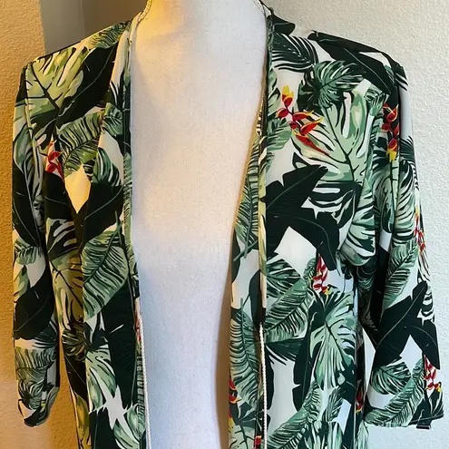 Rachel Zoe green tropical duster #26