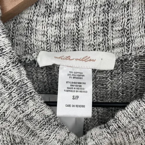 White Willow Speckled Mock Neck Knit Sweater Women's Size S/P Gray