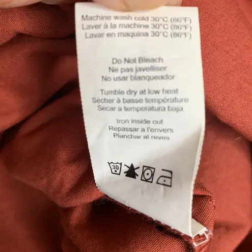 Evereve Sundry Sunday Skirt with Bungee Drawcord in Terra rust brick W-645 Sz M