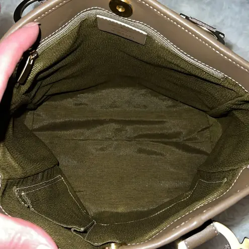 Salvatore Ferragamo Gancini Handbag Color Beige SN AF- 215373 EUC 9/10