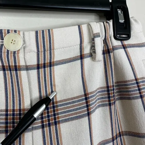 Maje Size 36/Small Perse Plaid Wide-Leg Cropped Trouser Pants Pockets