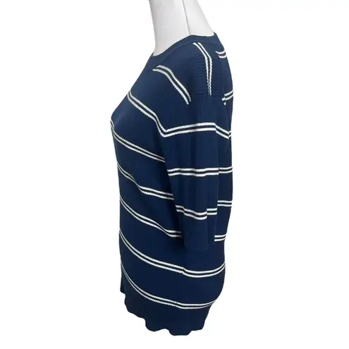 Sandro Paris Stripe Wool Blend Sweater Blue Keith Crew Pullover Women’s Size S
