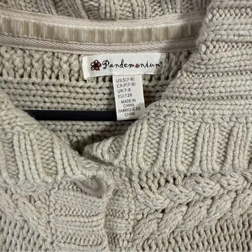 Tan Cardigan Sweater with Textured Knit and Shawl‎ Collar