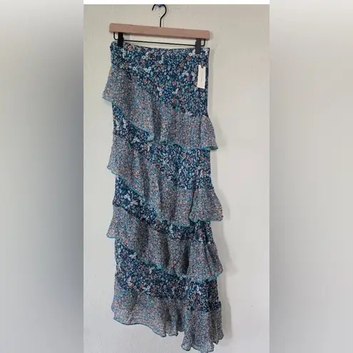 Anthropologie  Ruffle Flounce Maxi Skirt