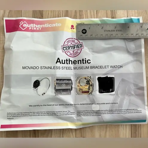 Movado Museum Sapphire Ladies Watch Stainless Bracelet Black Round Dial