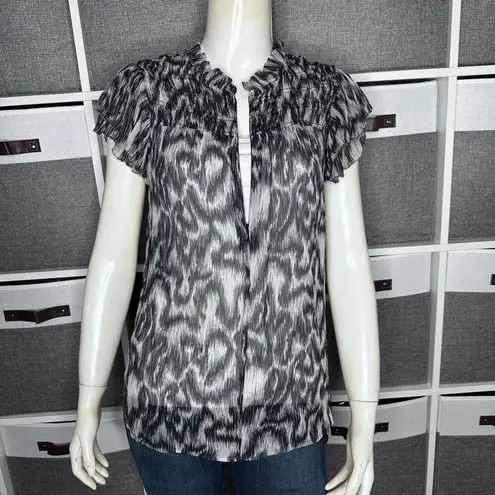 Caballero Collection Lara Top in Inky Ikat Size Small Black