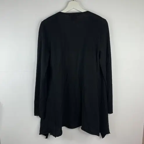 Tory Burch READ  Sz S Cardigan Sweater Black Ruffle Open Front Wool Woman’s READ