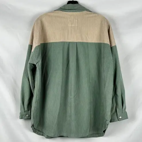 Thread & Supply Corduroy Snap Button Long Sleeve Jacket XS Green