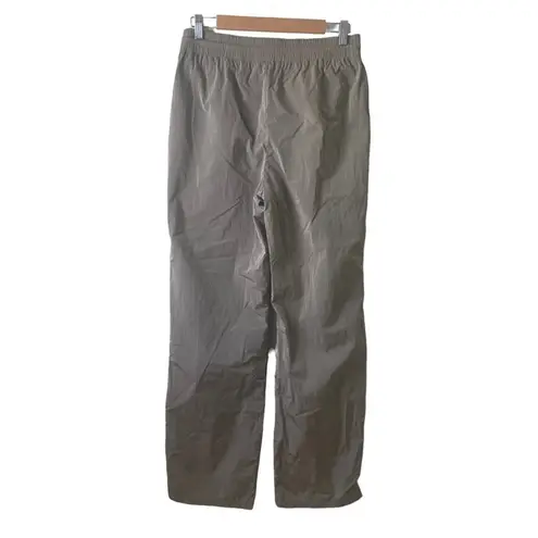 Good American  Wide Leg Nylon Track Pants in Brindle Size 2 Medium