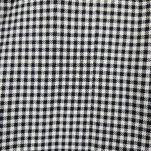 Kasper Vintage 90s  Black White Check Plaid Womens Double Breasted Blazer Size 4