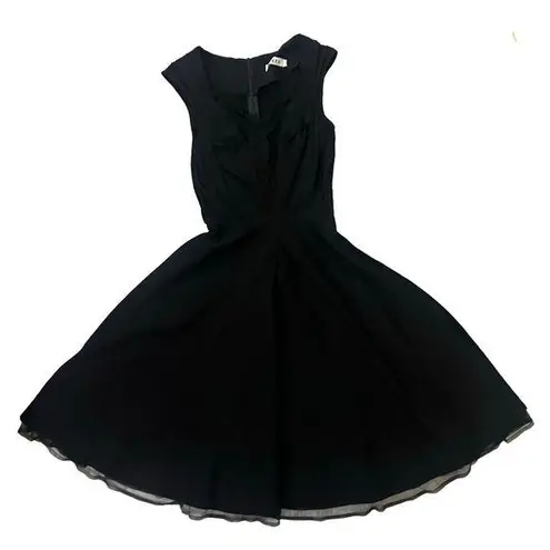 Rockabilly Swing Dress SM Whimsigoth Fairy Fit & Flare Stretch Classy Old Money Black