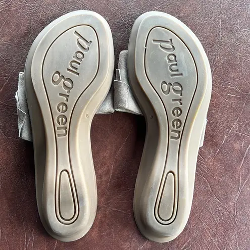 Paul Green Tiered Suede Flip Flops