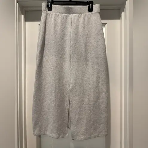 Old Navy  Heather Gray Knit Maxi Skirt Size M | Soft Stretch Lounge Casual
