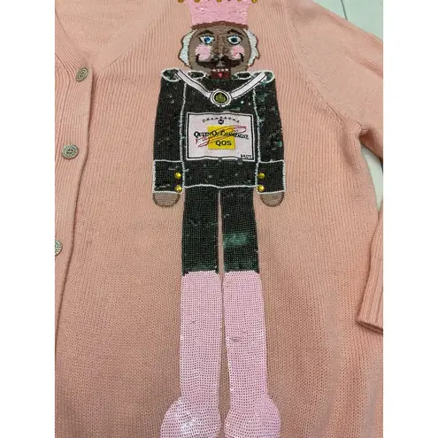 Queen of Sparkles Women's Pink Long Sleeve Champagne nutcracker cardigan XXL Size undefined