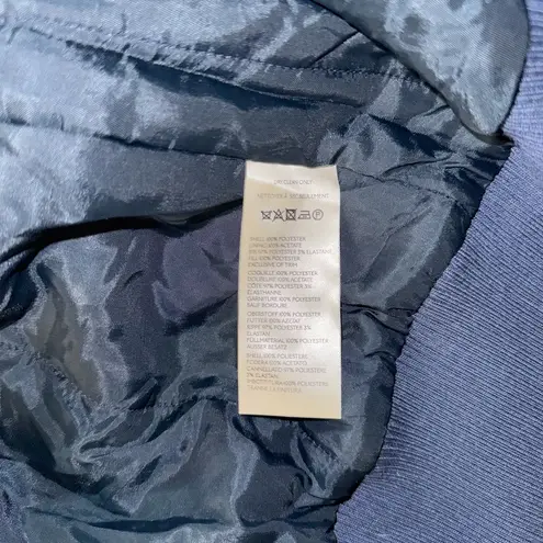 Maeve Blue Bomber Jacket with Structured Design