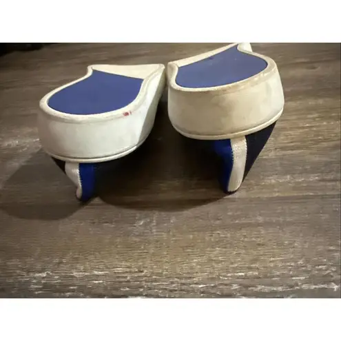 Rothy’s ORIGINAL Navy Knit Business Casual Quiet Luxury Minimalist Sneakers 9.5 Blue