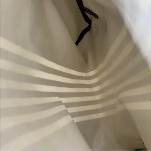 Henri Bendel Canvas Backpack Y2K Signature Dark Brown White Striped Convertible