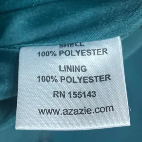 Azazi Blue Sleeveless V Neck A Line Bridesmaid Gown Cami Maxi Dress Size M Size M