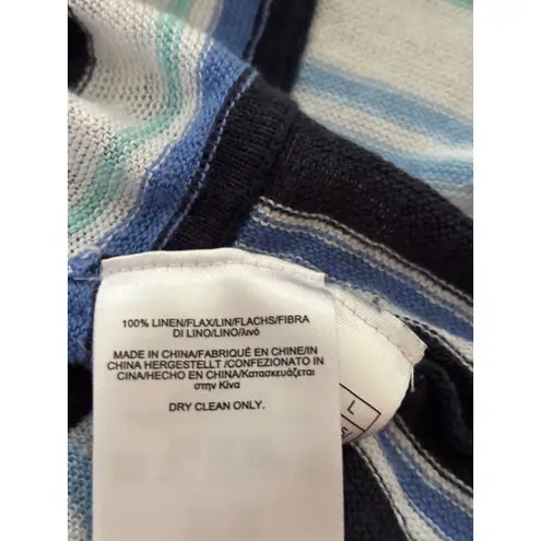 Brooks Brothers Women's Striped Boat Neck Lightweight Sweater Top Size L