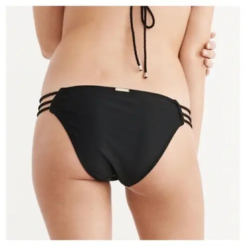 Abercrombie & Fitch NWT A&F Black Strappy Side Bikini Bottom M thumbnail 2