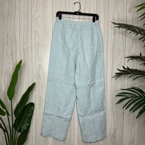 Liz Claiborne  Sport 100% Linen Wide Leg Tie Waist Pants size 6