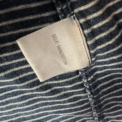 Jane and Delancey Swing Tee Shirt Dress Women's 1X Blue Stripe Short Sleeve Casual