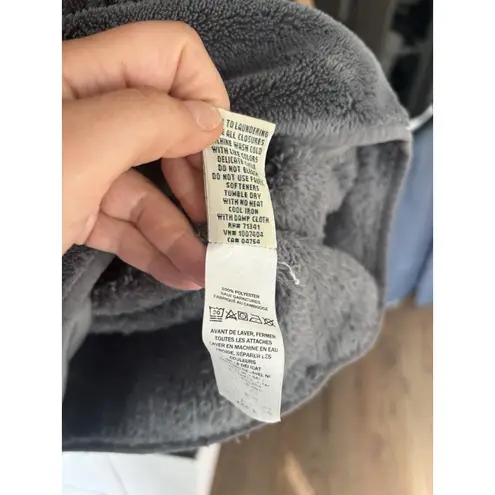 L.L. Bean Women's Grey Pullover Snap T Fuzzy Fleece Jacket Size XL Outdoors Gray