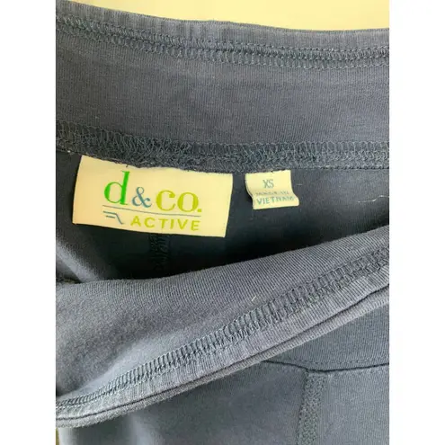 D&Co. Active Womens Navy Blue Bootcut Leggings XS Cotton Blend