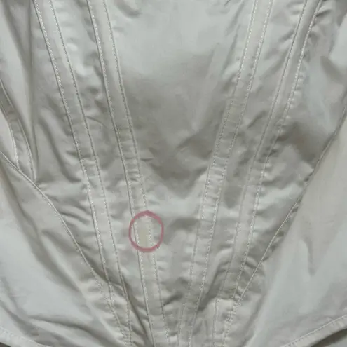 House Of CB  Poppy White Cotton Corset Top