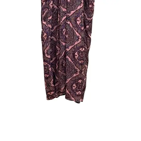 Closet London Boho Print Kimono Maxi Dress Pink Size 6 Coastal Summer Hippie