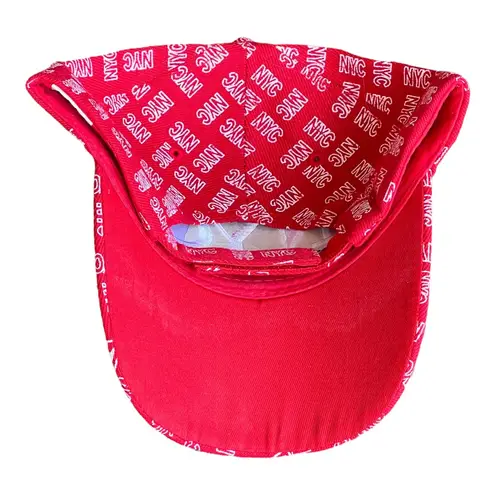NYC New York City Red and White Adjustable Baseball Cap