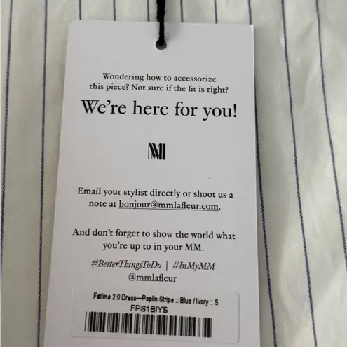 MM.LaFleur NWT M.M. Lafleur Fatima 2.0 Dress Poplin Stripe Size S