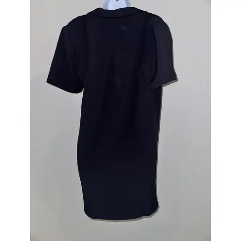 Grey Lab Los Angeles Black Mini Dress Short Sleeve Wrap Style Belted NWT Size M Size M