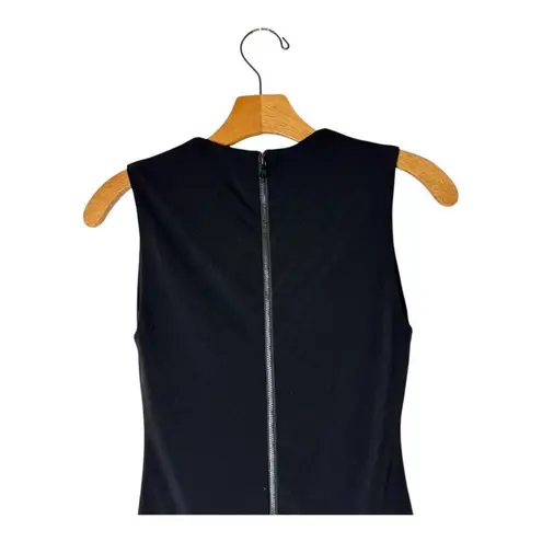 Alice + Olivia Bodysuit Women Small Black V Neck Back Zip Marley Air Whimsigoth