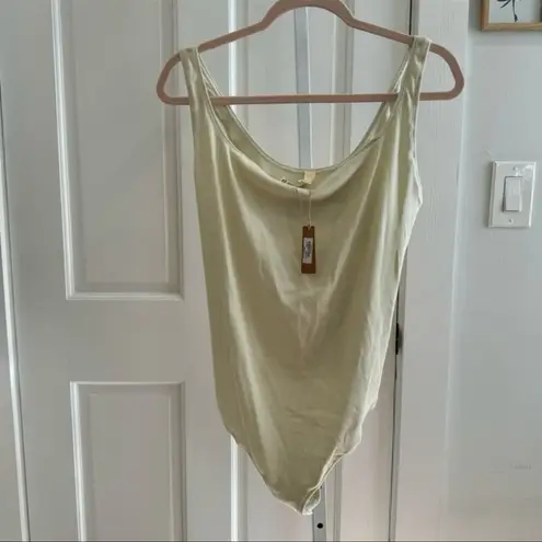 SKIMS Stretch Cotton Ribbed Thong Bodysuit | Bone | Size 3X | NWT