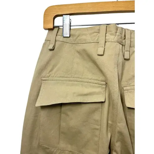 Khaki Pants Tan Cargo Juniper Blu Stretch Pockets Wide Leg Small Utility Cotton