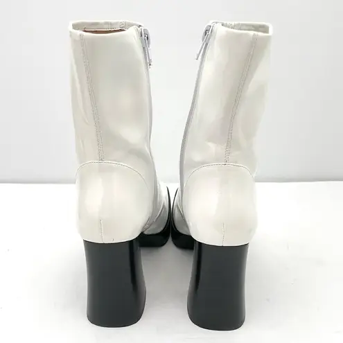 Jeffrey Campbell  Kalopsia White Patent Leather Platform Gogo Boot Women's 7.5