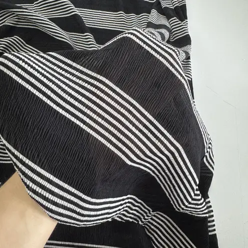 Anthropologie Just Female Dress Womens Small Black White Striped Natasha Maxi