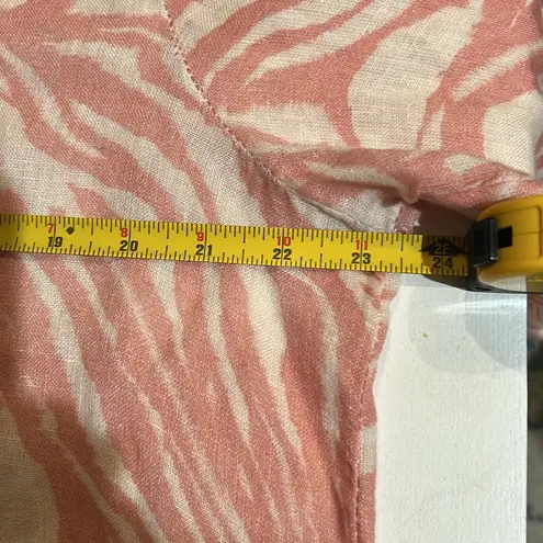 Made in Italy dress 100% linen women’s size XL zebra print pink