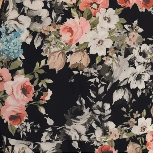 Lulus  Spring My Bell Black Floral Print Ruffled Puff Sleeve Mini Dress - Image 3