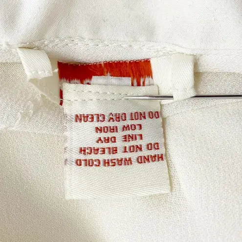 Sundance Cream Boho Embroidered Ivory Lace Long Sleeve Flowy Blouse Size Medium