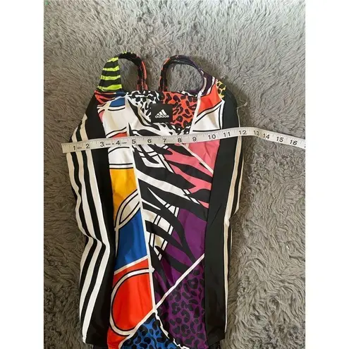 Adidas NWT  RICHI MNISI Cross Back One-Piece Swimsuit Multicolor size 0