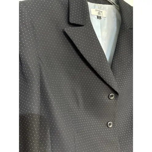 Stresa Women's Black Polka Dot Blazer Jacket Size 12 Professional Business