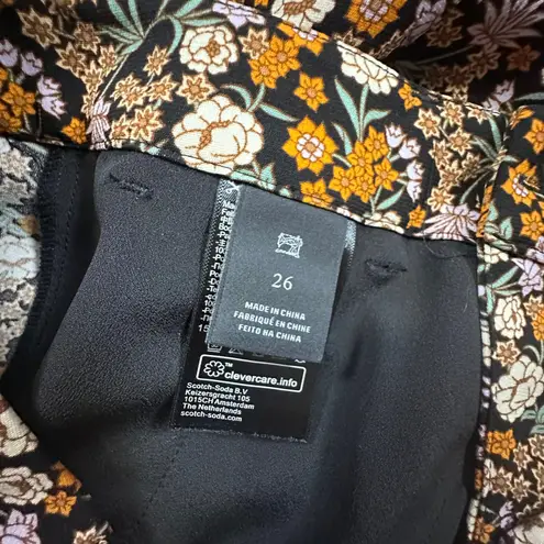 Scotch & Soda Starwatcher Edie Tailored Wide Leg Drapey Floral Pants Trousers 26